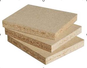 Plain particle board