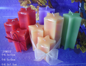 Christmas series star shape candle(ZYW023)