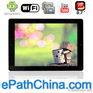 Dual cameras 9.7 Inch Touchscreen Tablet PC with Android 2.2 OS + WiFi