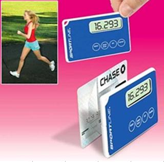 Card size pedometer