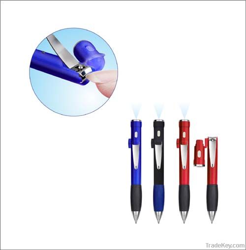 led light pen with clipper