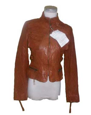 women's garment wash wrinkle lambskin coat