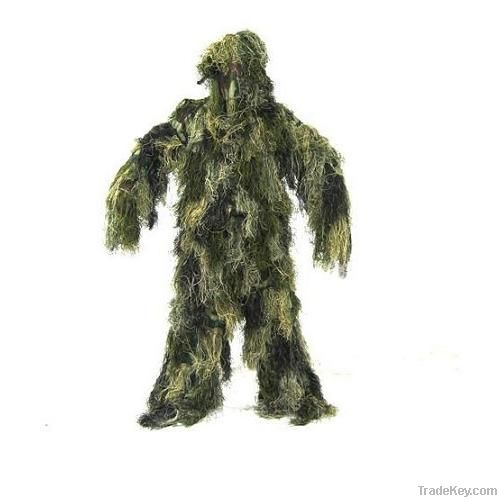 Ultra Light Ghillie Suit 4 Piece Woodland Camo