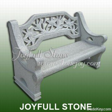 Garden Stone Bench With Back