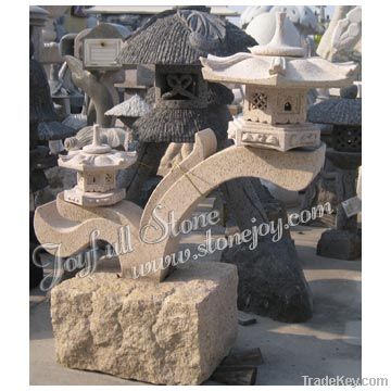 Oriental Style Lantern Sculpture, granite lantern