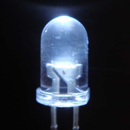 5mm white through hole led