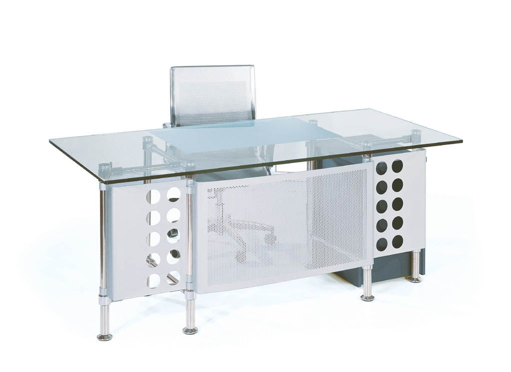 Glass executive desk