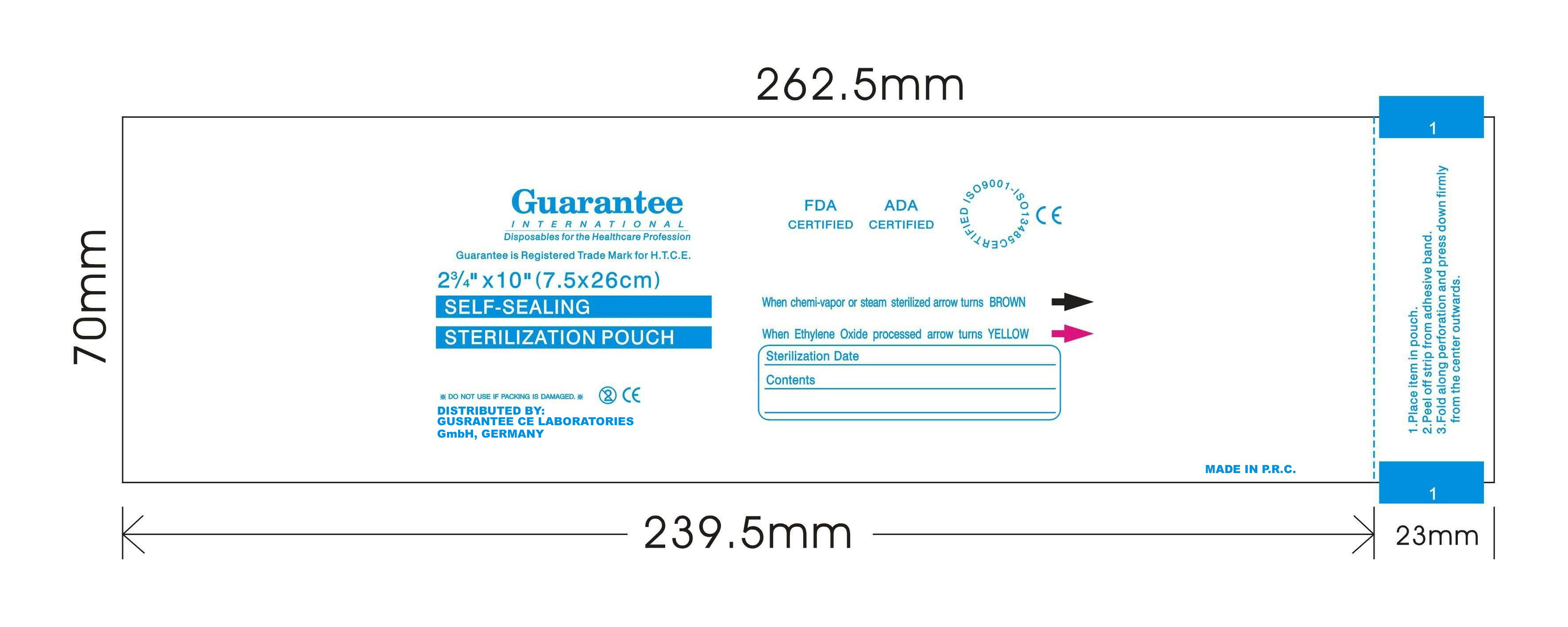 SELF SEALING STERILIZATION POUCH