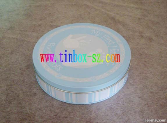 round tin box/can