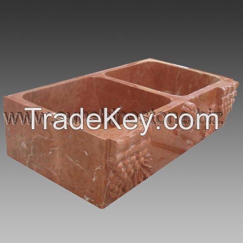 Rojo Alicante Red Marble Farmsink 