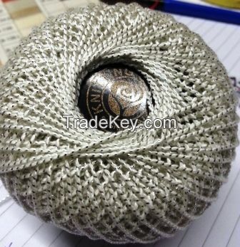 hand knitting metallic cotton yarn