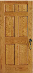 red oak wooden door