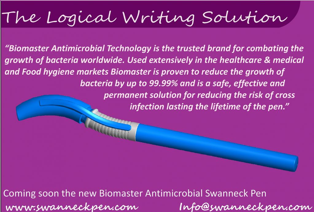 Swanneck pens incorporating Biomaster Antimicrobial protection