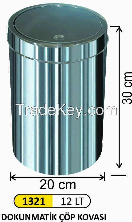 SWING LID STAINLESS STEEL WASTE BIN