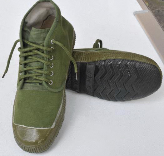 Hight cut rubber canvas shoes