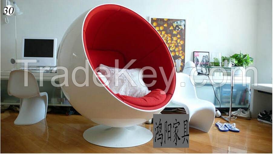 Hot fiberglass space chair  egg shape chair LAN018
