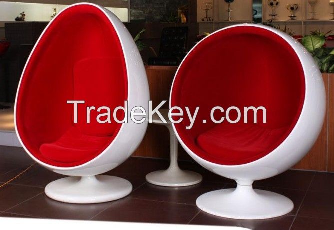 Hot fiberglass space chair  egg shape chair LAN018