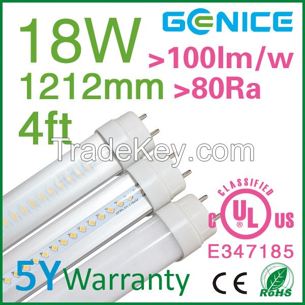 4ft 1200mm UL approved T8 led tube light, t8 led tube ul ce rohs approved