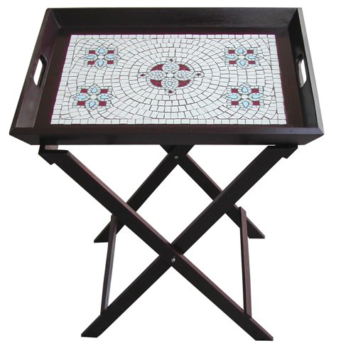 mosaic tray with stand