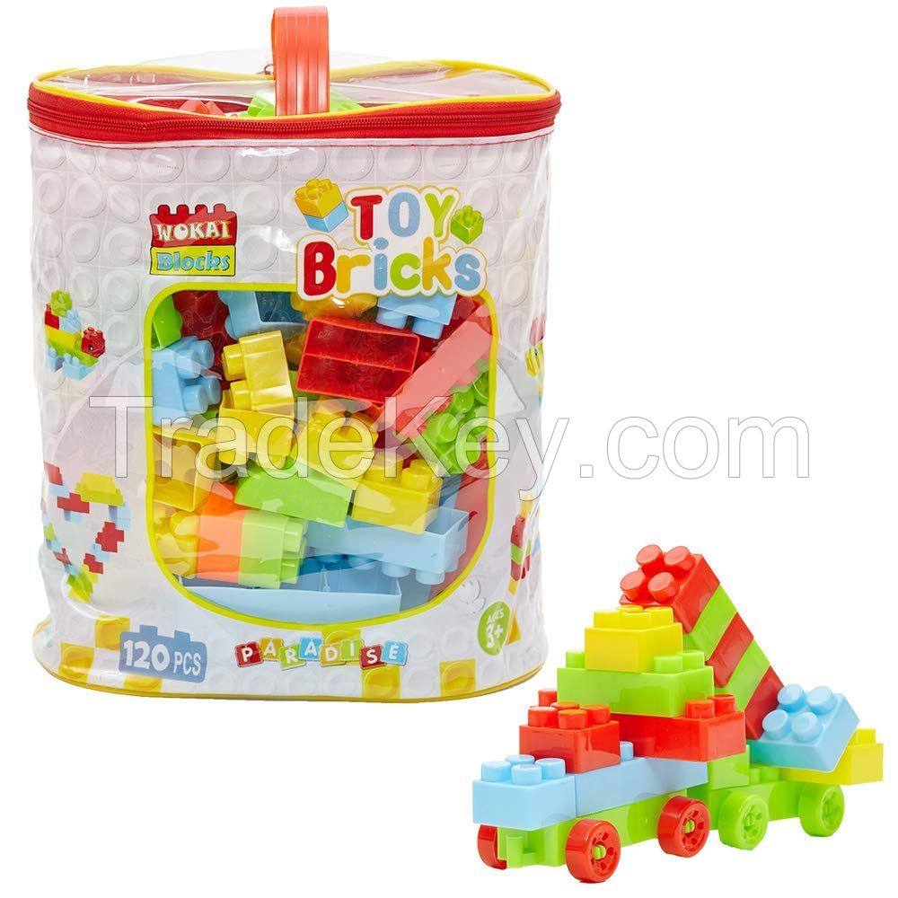 WOKAIBLOCKS Educational Baby Toys Kid's for Building Blocks Toysï¼ˆ120 Pcsï¼‰