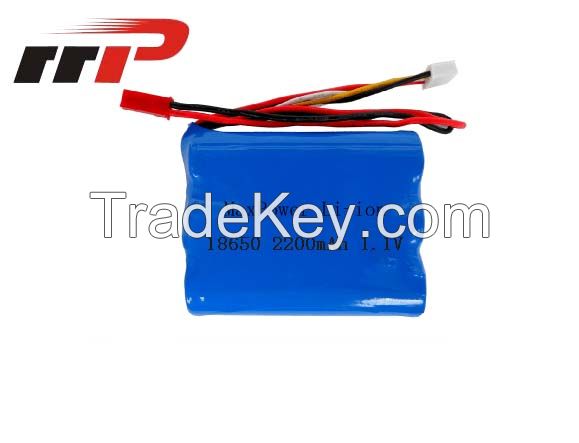 18650 11.1V 2200mAh Lithium Ion Batteries High Rate