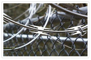 Barbed wire fence