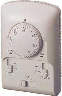 Electronic Room Thermostat For Heat, Cool And Fan Speed Installation (