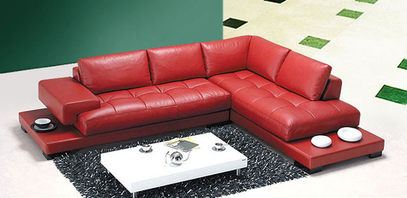 Top Italian Leather Sofa D205#