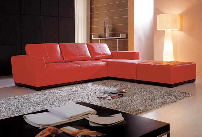 Top Italian Leather Sofa D110#
