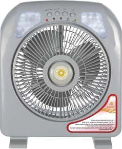 Rechargeable fan with emergency light 30A300