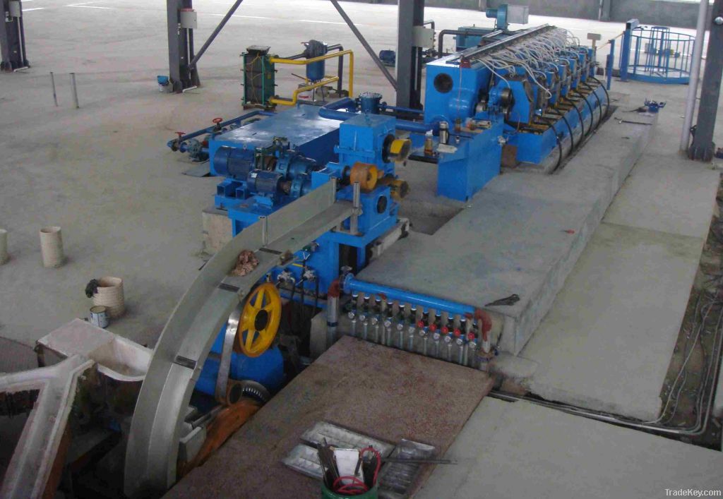 aluminum alloy rod continuous casting and rolling line for AL-Ti-B