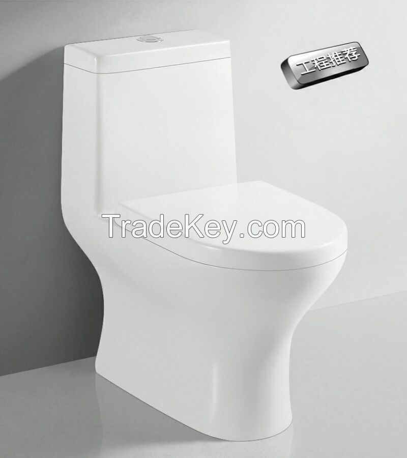 Dual Flush Eco-Friendly High Efficiency Siphon Jet Flushing CE certificate One-Piece Toilet