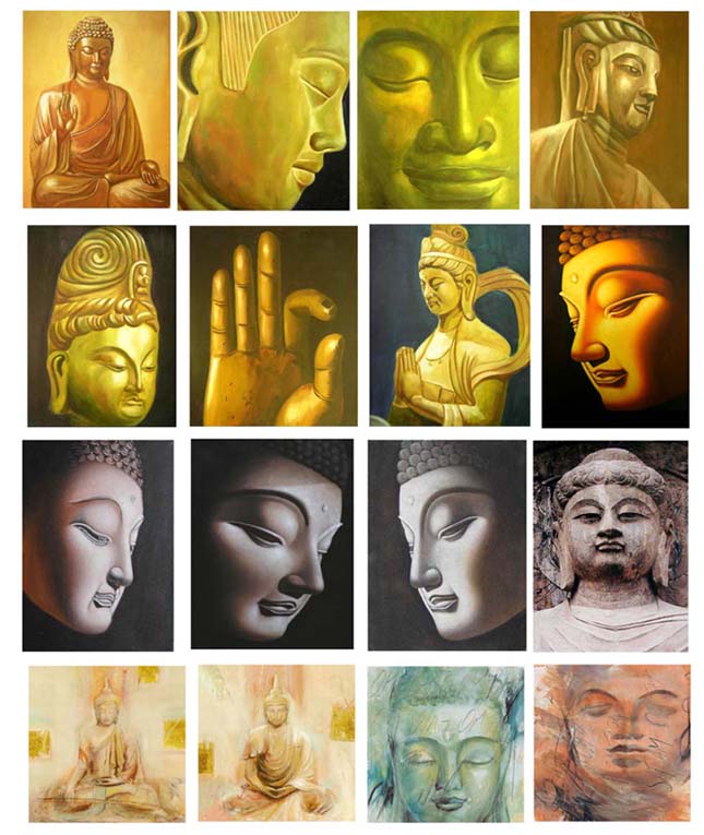 Buddha Sculpture (Painting Picture) 30x40cm, 60x60cm
