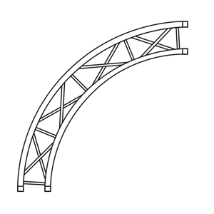 square circular aluminium truss