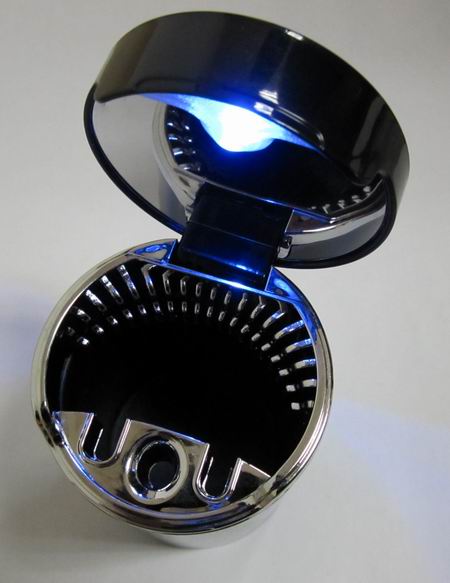 Black blueLed Light Travel Car Ashtray car accessories .kc