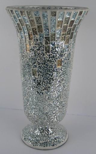 GLASS  MOSAIC CANDLE HOLDER