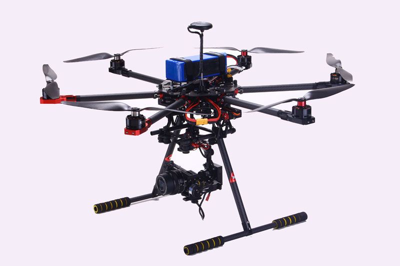 Professional aerial photography filming octocopter drone uav with retractable landing skid GPS Back home