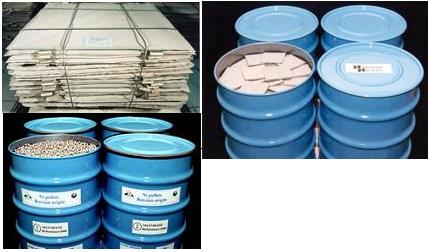 Carbonyl nickel - pellets/powder, Electrolytic nickel