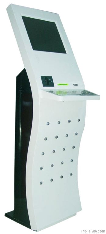 H1 Touchscreen kiosk with lightbox, keyobard, card reader and receipt