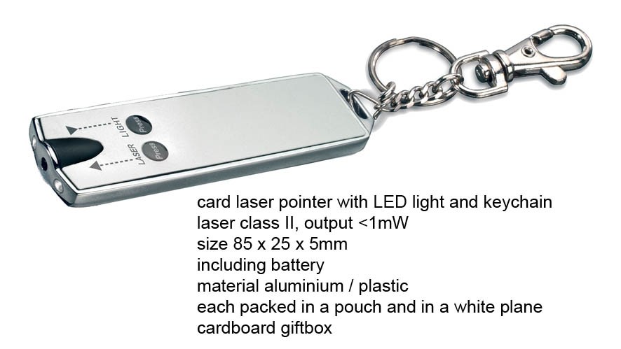 Laser Card with 2 LED lights