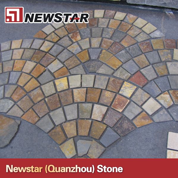 Newstar rustly mosaic slate floor tile 