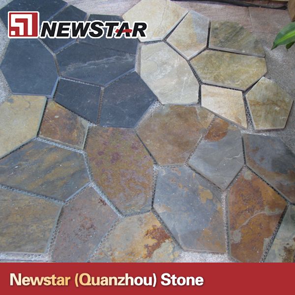 Newstar rustly mosaic slate floor tile 