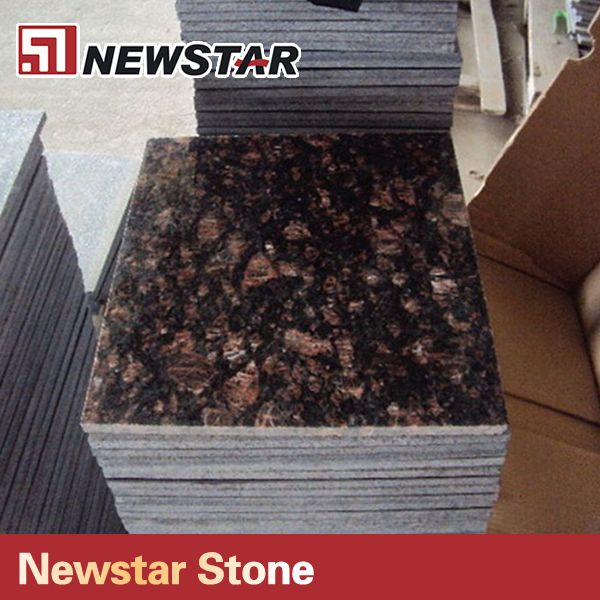 polished tan brown granite tile