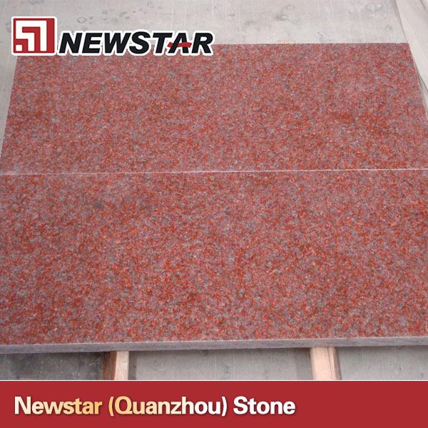 Newstar polished cheap red granite flooring tile