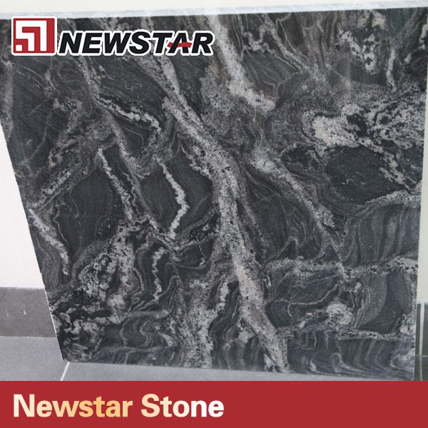 polished cosmic black granite wall tile