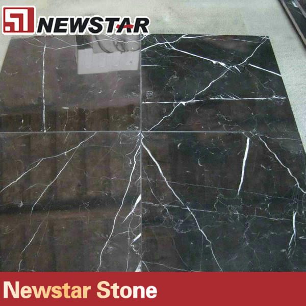 Nero Marquina black marble tile for floor