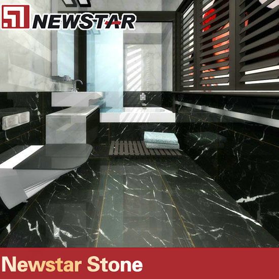 Nero Marquina marble tile different sizes