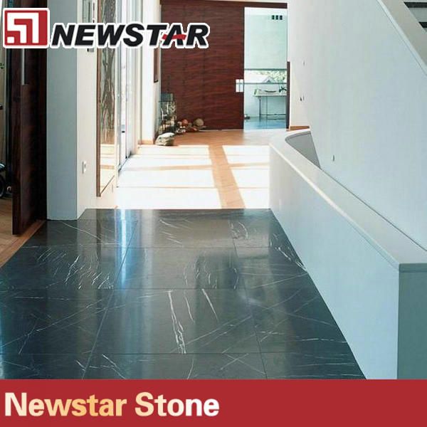 china nero marqiua black marble floor tile