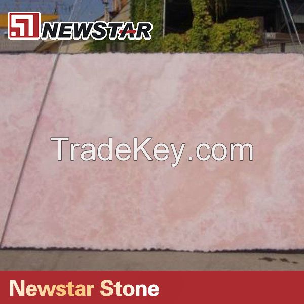 Chinese polished light pink marble onyx stone
