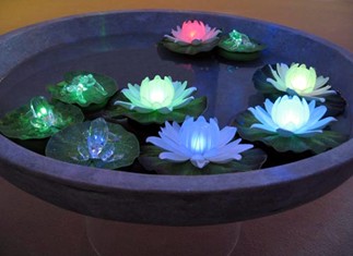 LED floating water lily light